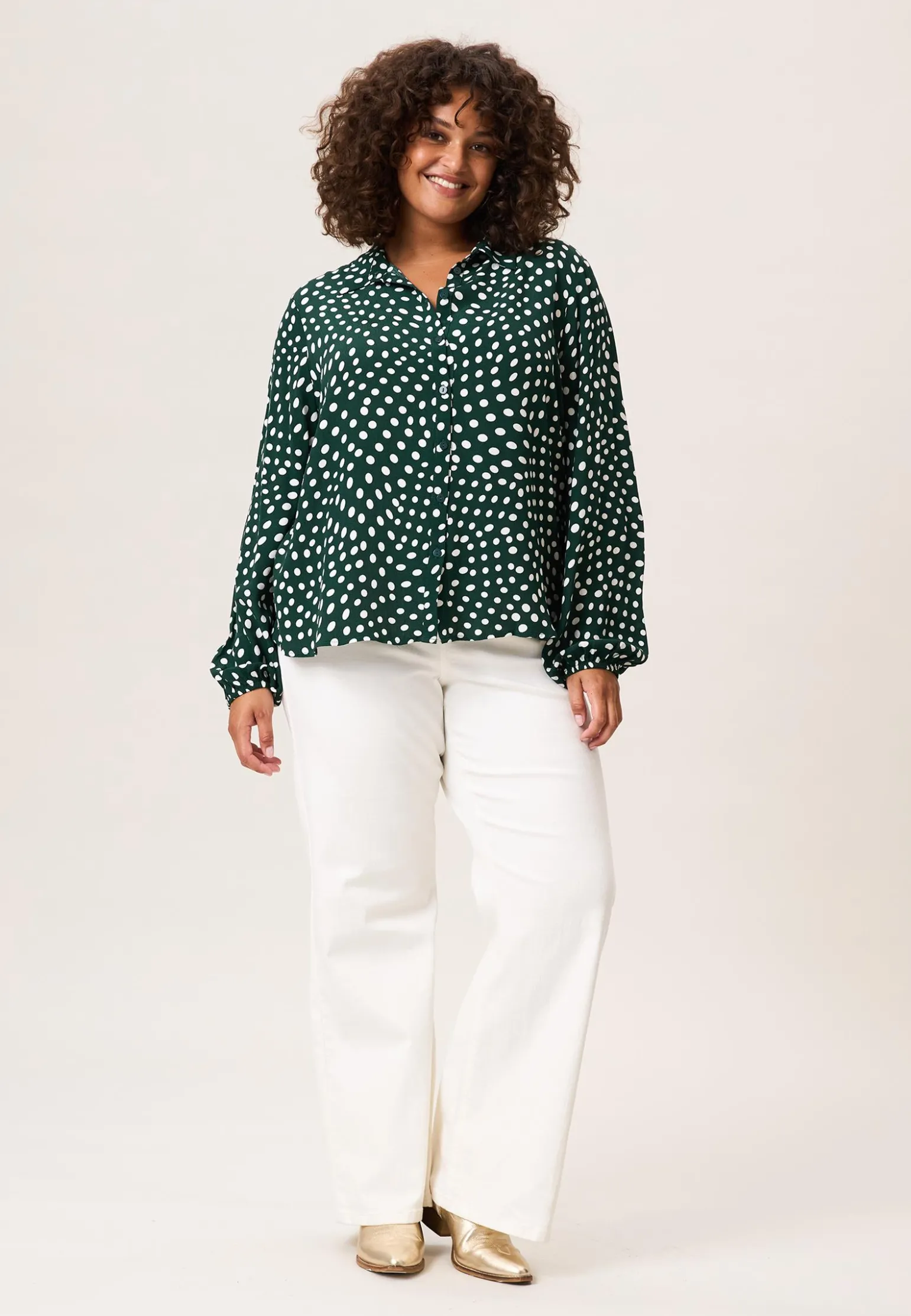 Outlet Miss Etam Blouse print groen Multi dark green