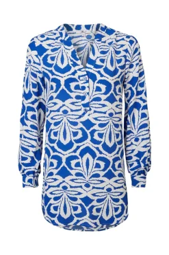 New Miss Etam Blouse print kobaltblauw Multi kobaltblauw