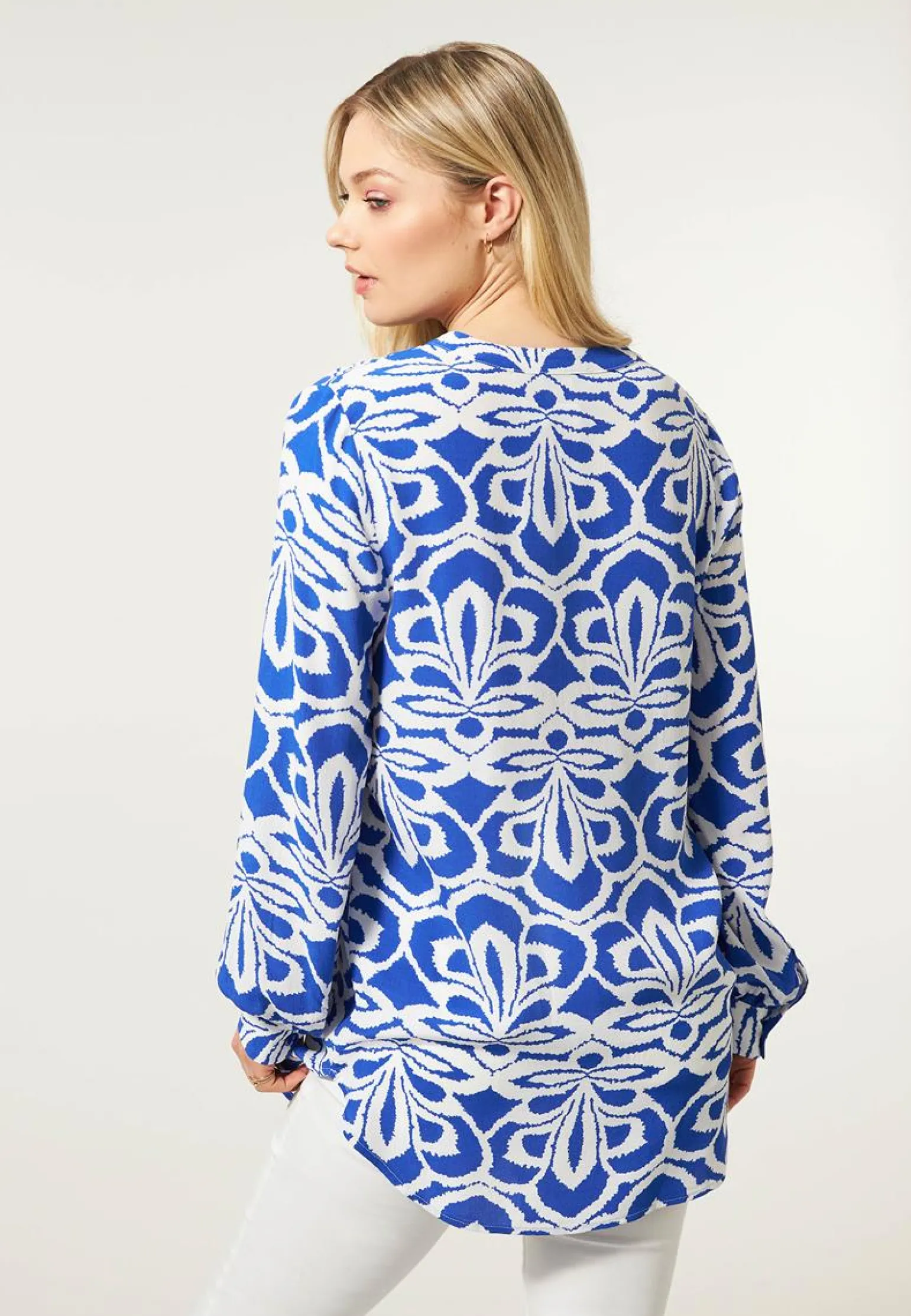 New Miss Etam Blouse print kobaltblauw Multi kobaltblauw