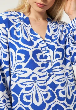 New Miss Etam Blouse print kobaltblauw Multi kobaltblauw