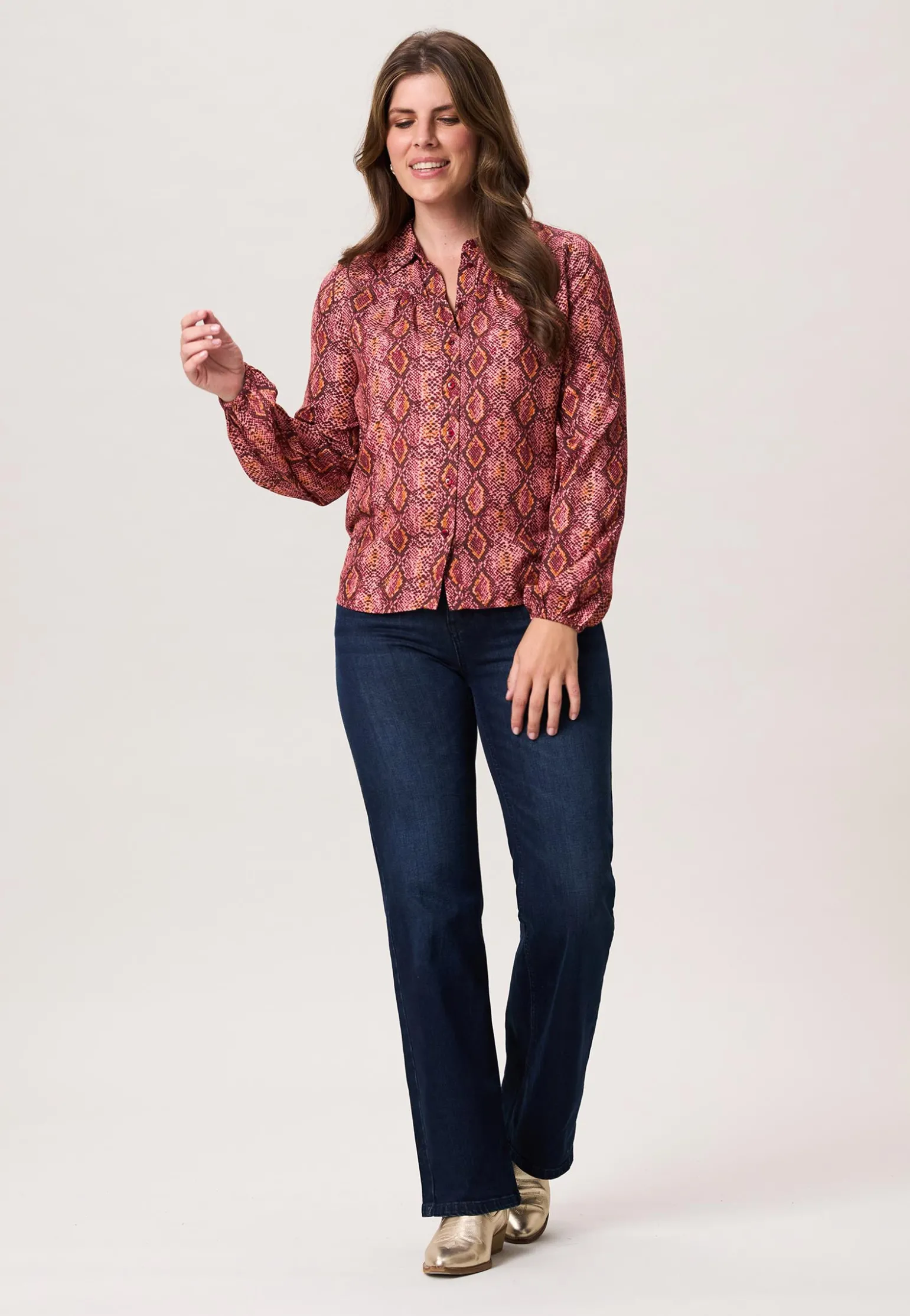 Hot Miss Etam Blouse print rood Multi dark red