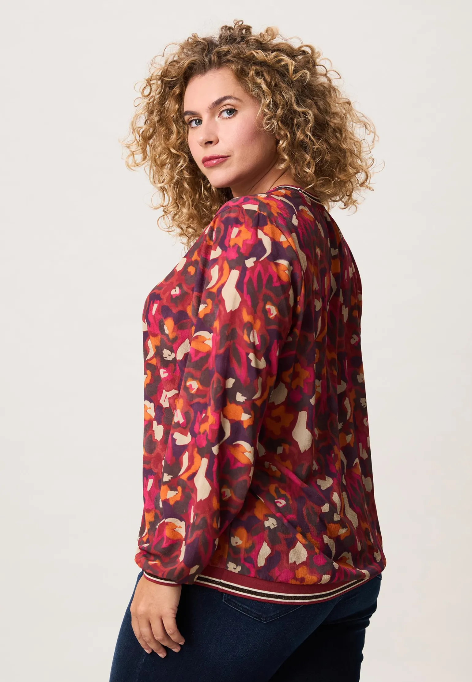 Best Miss Etam Blouse print rood Multi burned orange