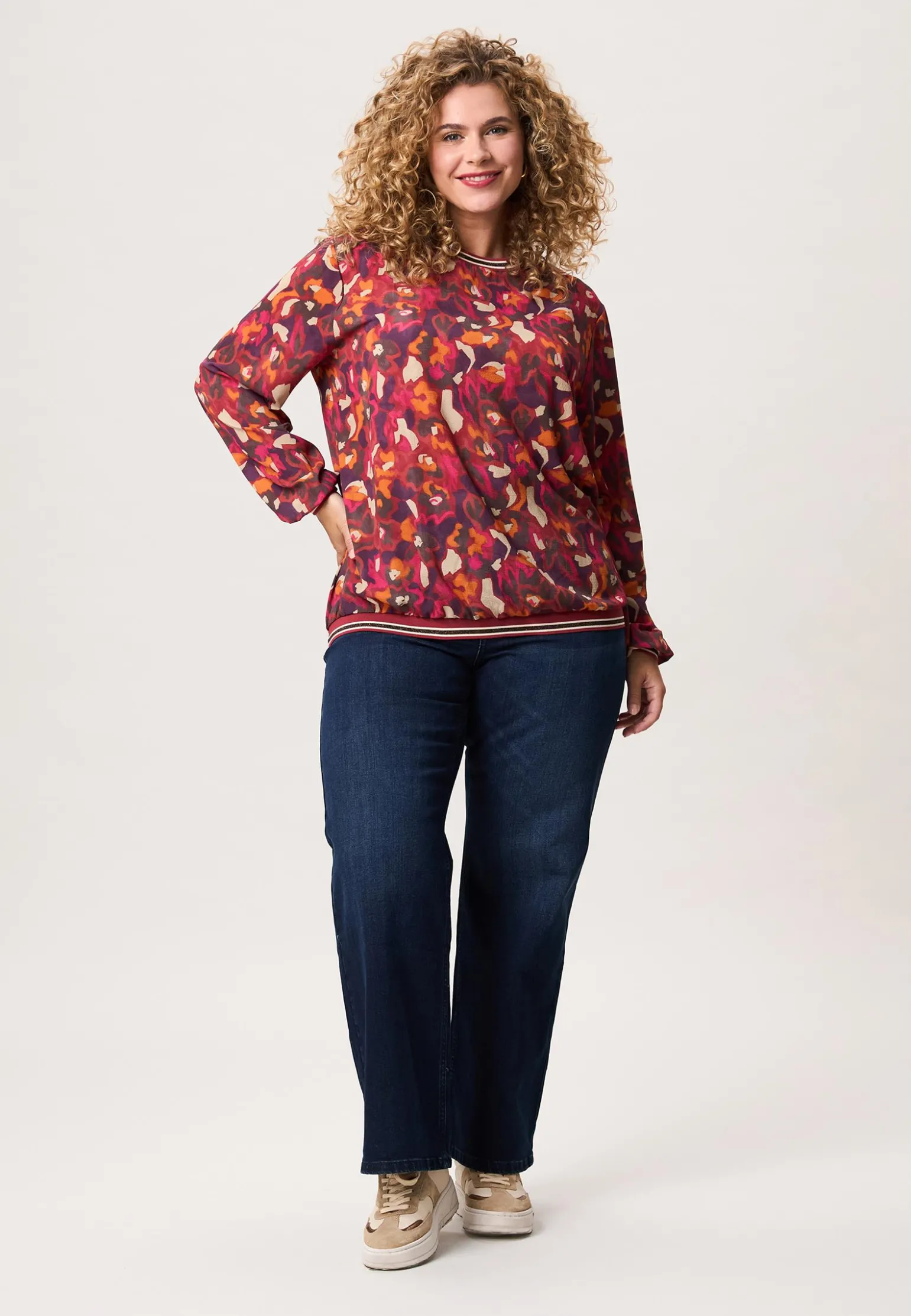 Best Miss Etam Blouse print rood Multi burned orange