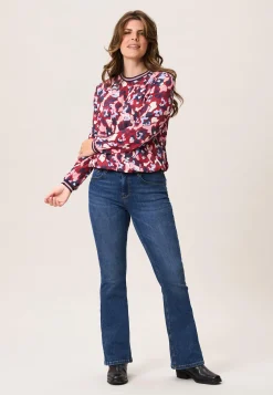 New Miss Etam Blouse print rood blauw Multi dark red