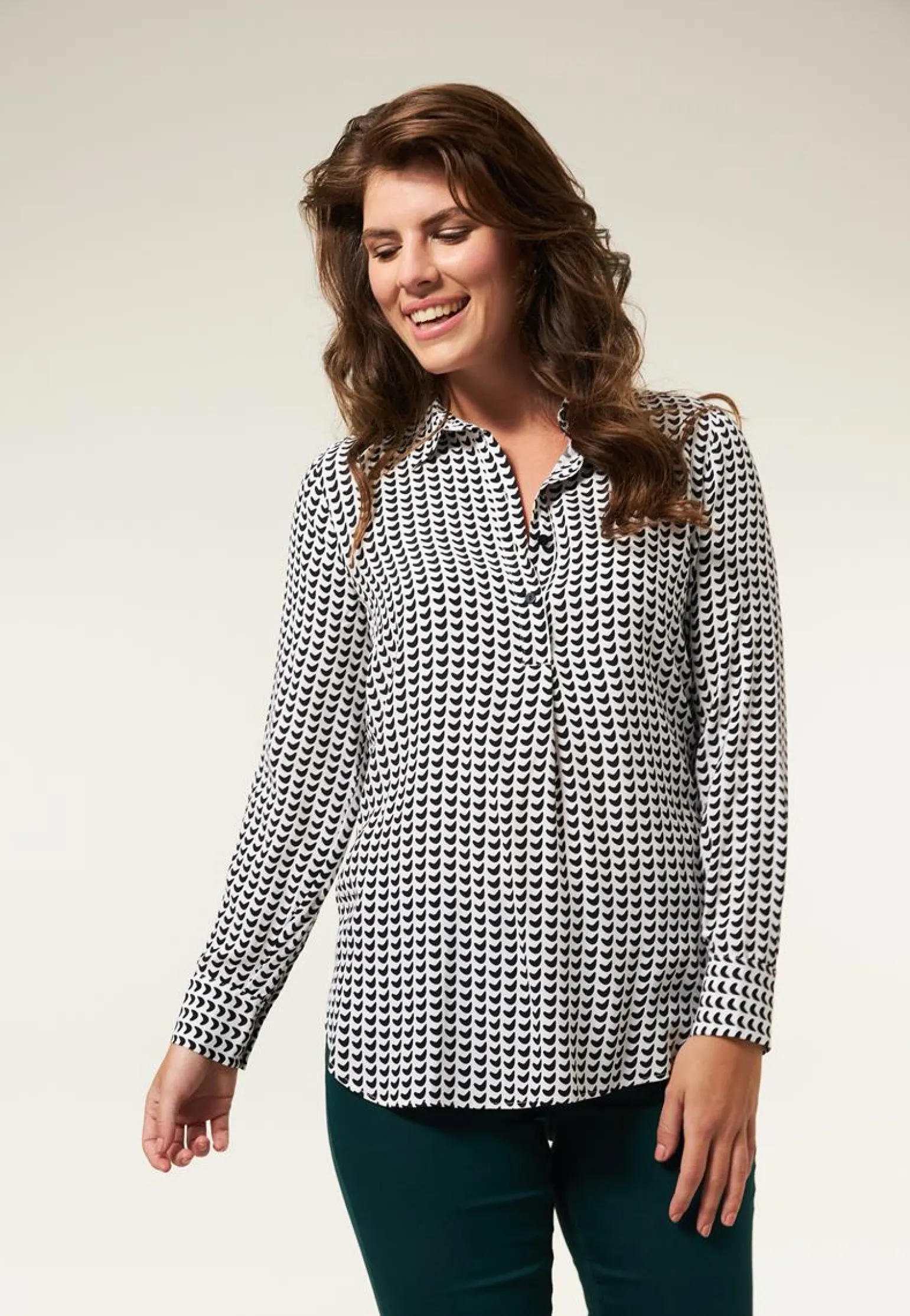 Discount Miss Etam Blouse print wit Multi white black