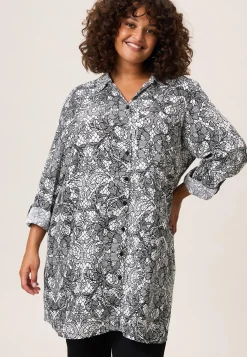 Clearance Miss Etam Blouse print wit zwart Multi offwhite