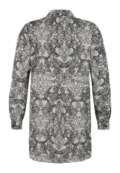 Clearance Miss Etam Blouse print wit zwart Multi offwhite