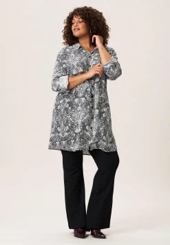Clearance Miss Etam Blouse print wit zwart Multi offwhite
