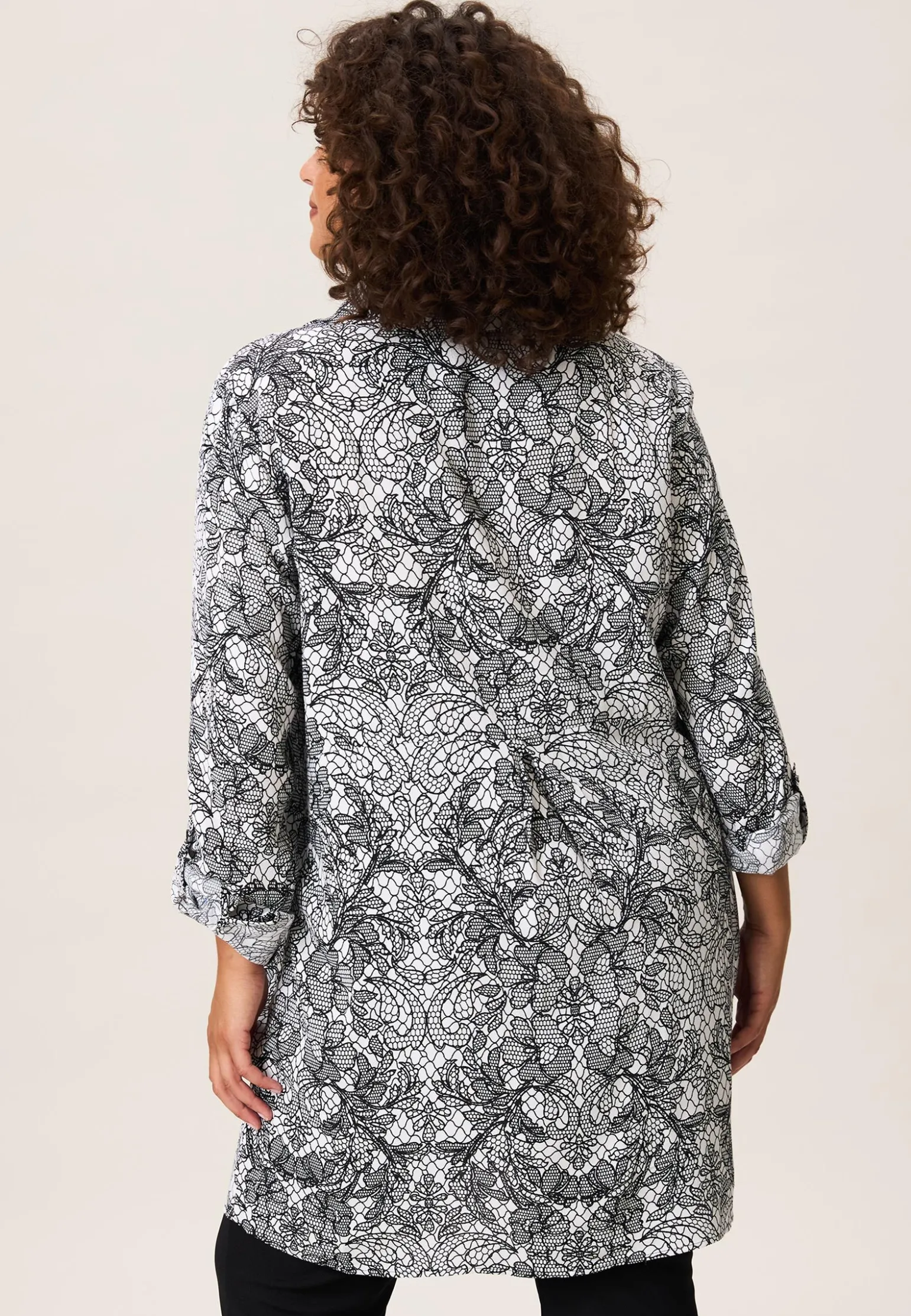 Clearance Miss Etam Blouse print wit zwart Multi offwhite