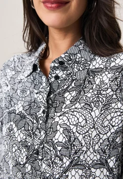 Best Miss Etam Blouse print wit zwart Multi offwhite
