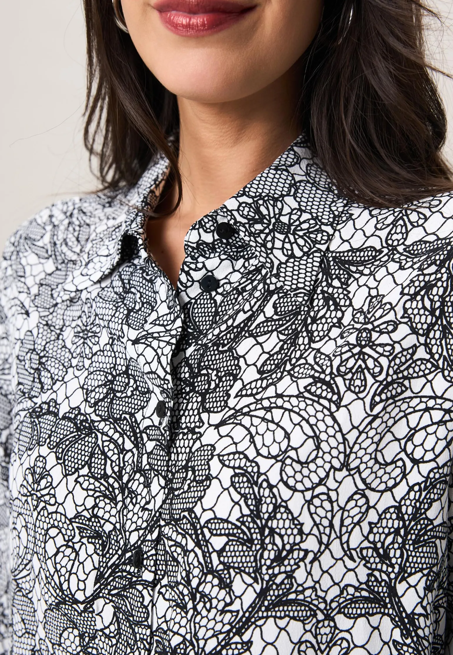 Best Miss Etam Blouse print wit zwart Multi offwhite
