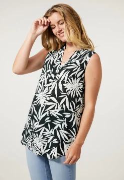 Sale Miss Etam Blouse print zwart Multi black white
