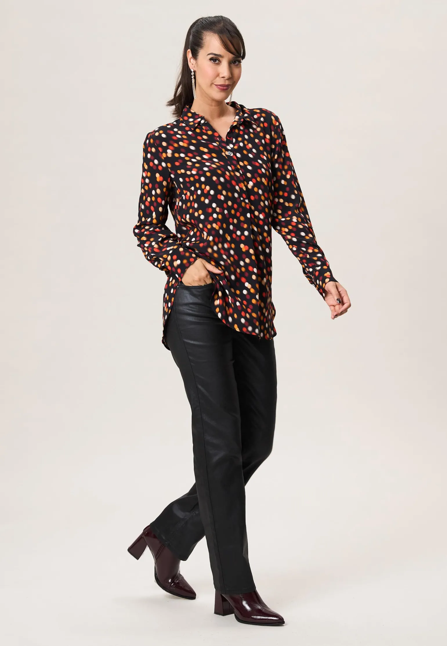 New Miss Etam Blouse print zwart Multi zwart