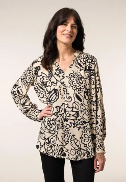 Outlet Miss Etam Blouse print zwart Multi zwart