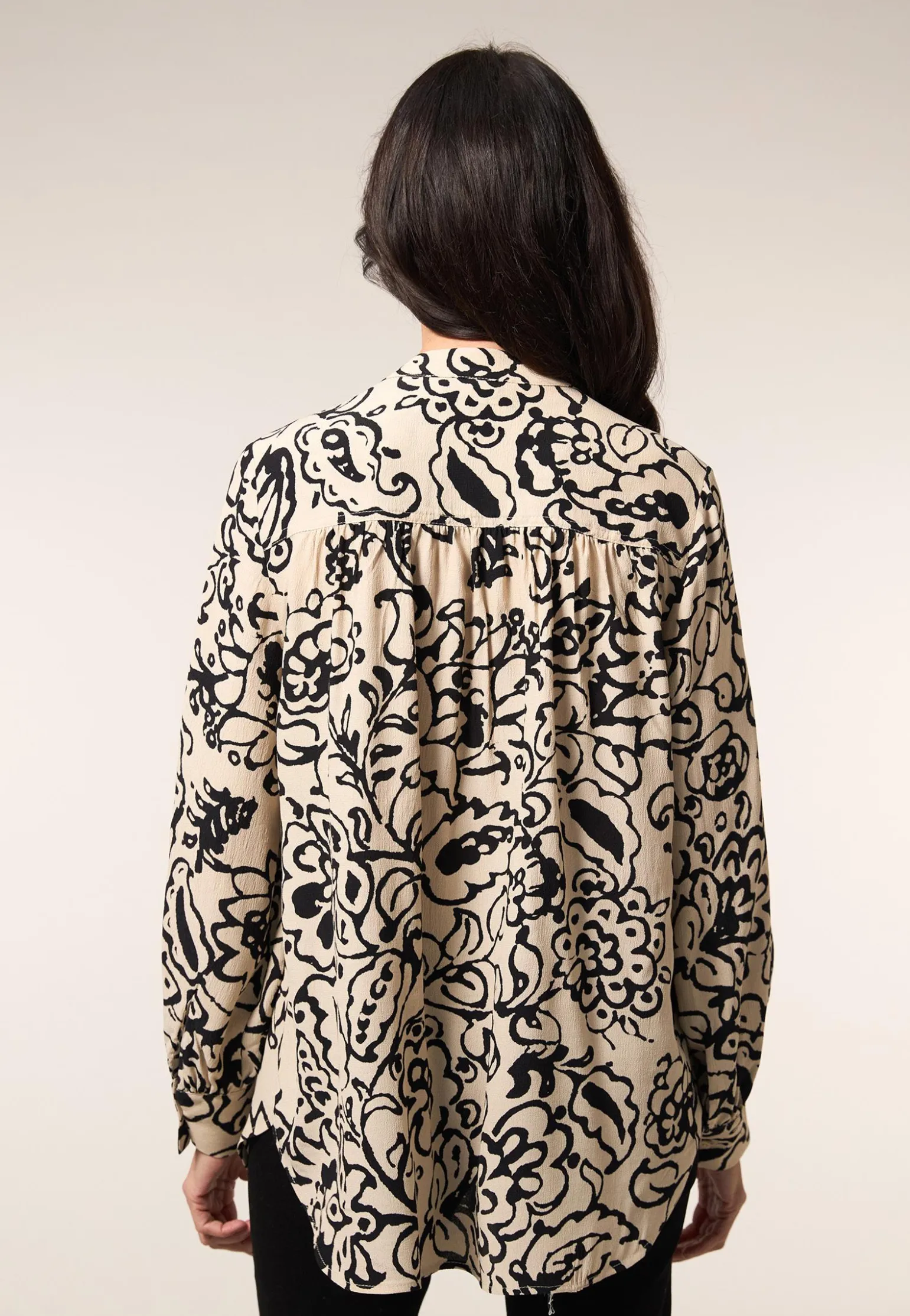 Outlet Miss Etam Blouse print zwart Multi zwart