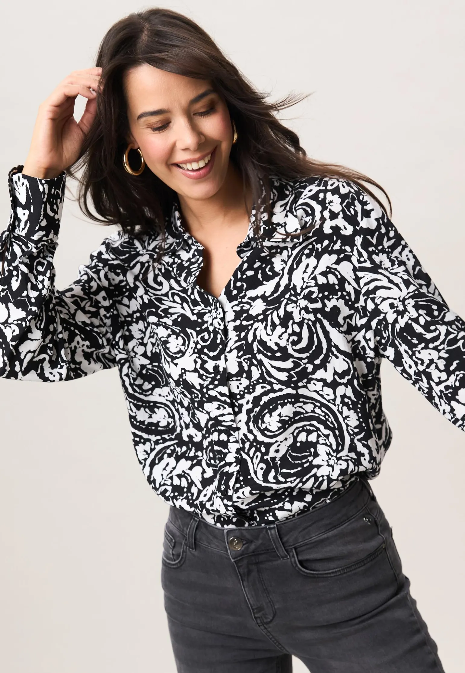 Discount Miss Etam Blouse print zwart Multi zwart