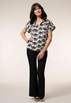Miss Etam Blouse print zwart Multi offwhite