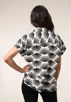 Miss Etam Blouse print zwart Multi offwhite