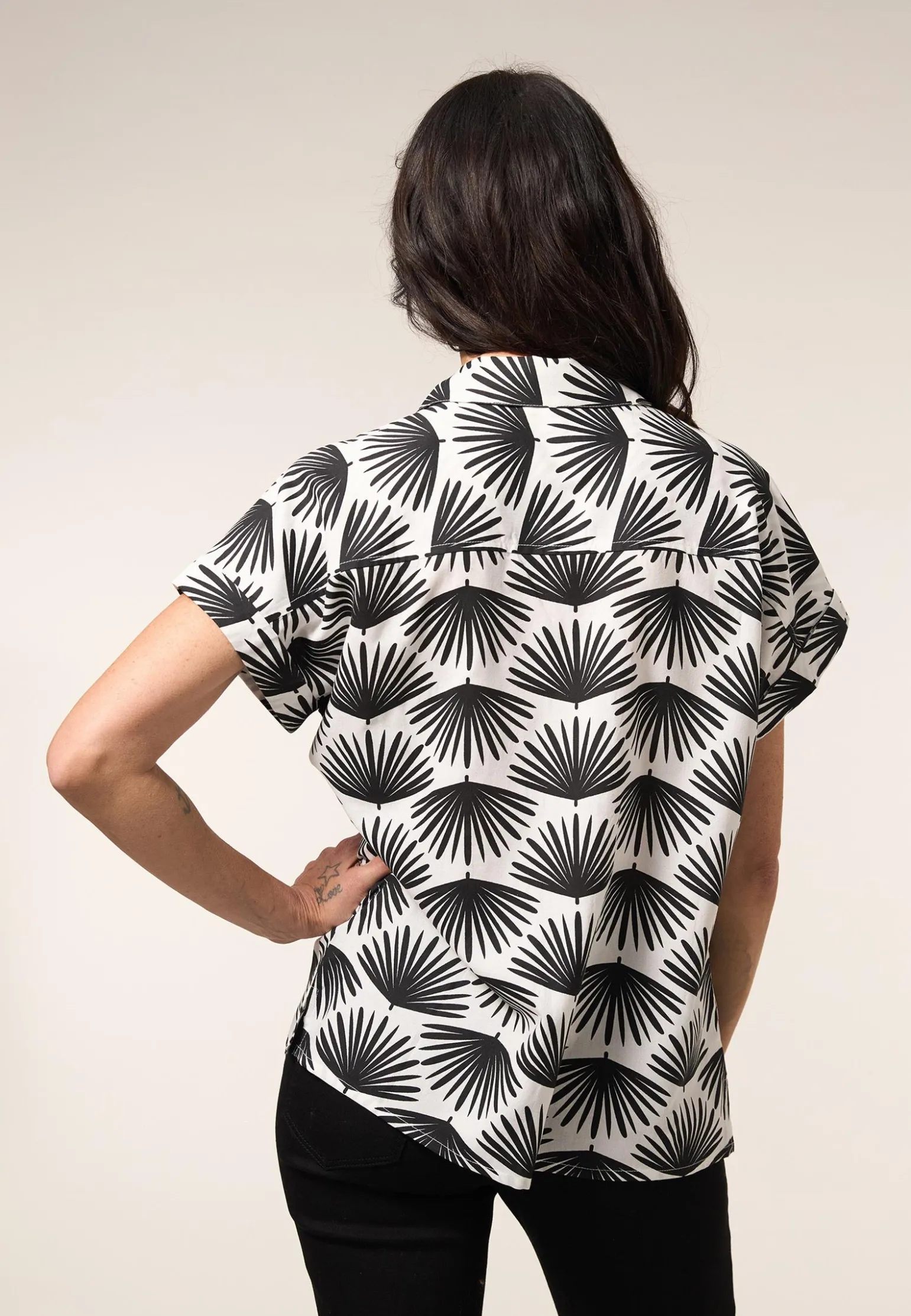 Miss Etam Blouse print zwart Multi offwhite
