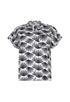 Outlet Miss Etam Blouse print zwart Multi offwhite