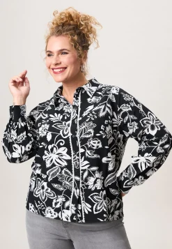 New Miss Etam Blouse print zwart wit Multi zwart