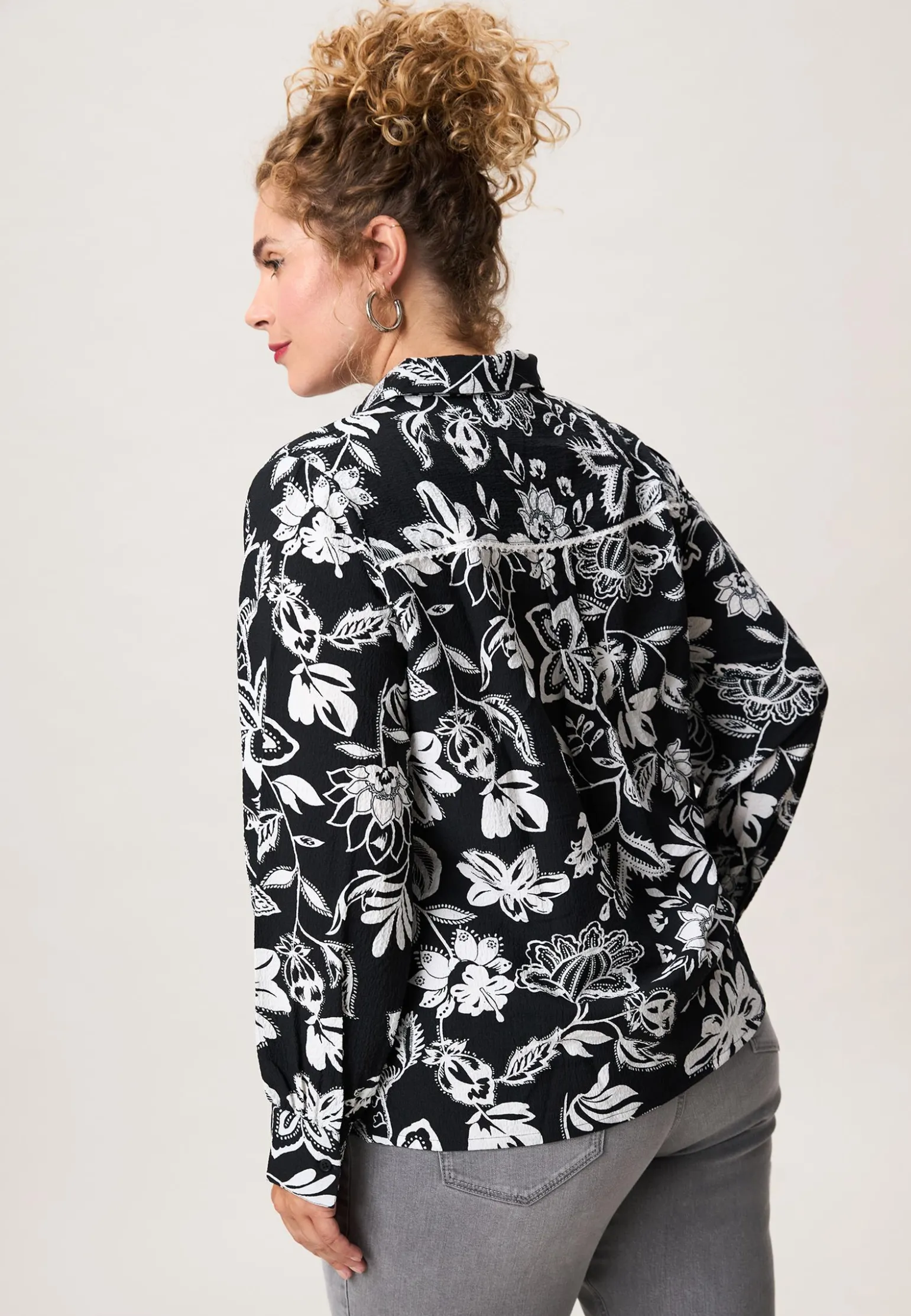 New Miss Etam Blouse print zwart wit Multi zwart