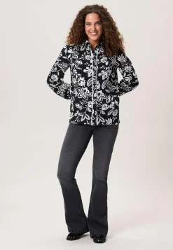Outlet Miss Etam Blouse print zwart wit Multi zwart