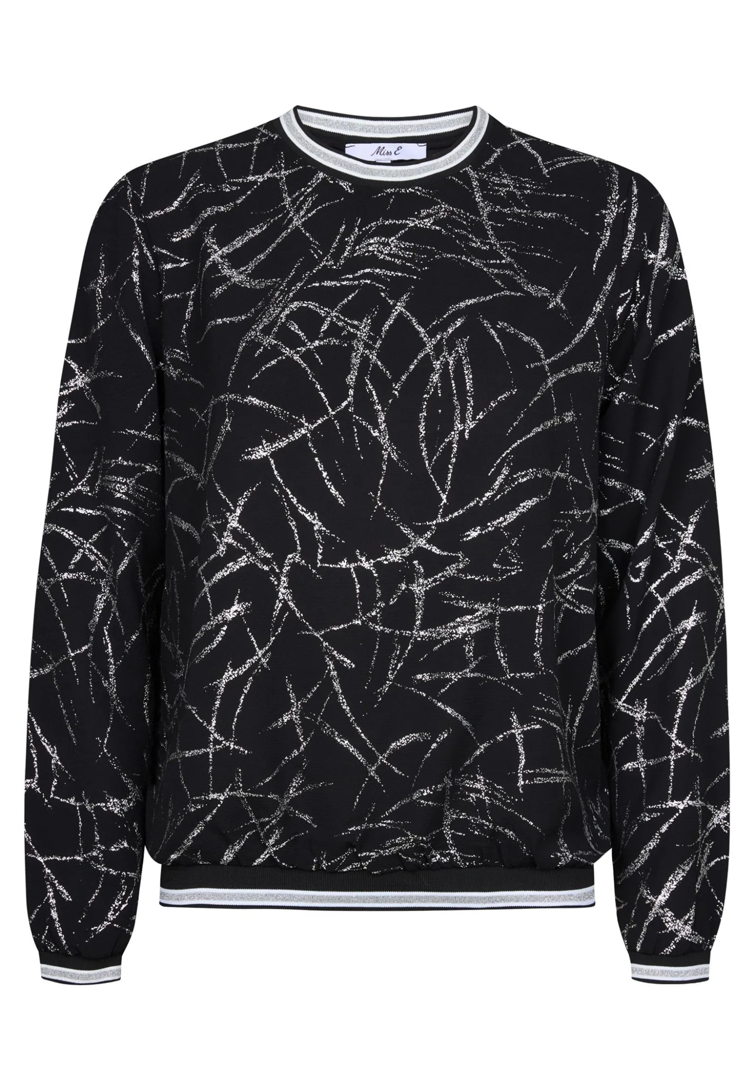 New Miss Etam Blouse print zwart zilver Multi silver