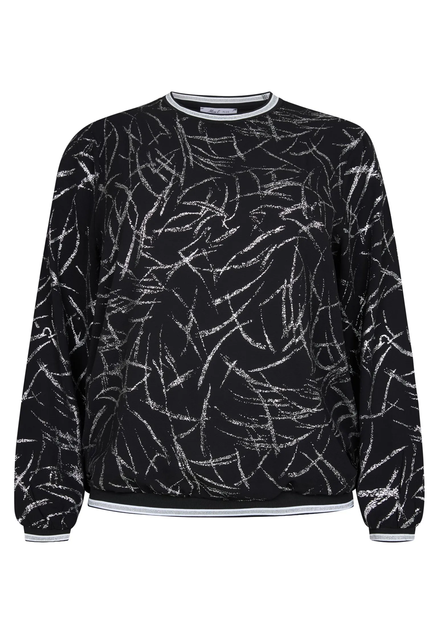 Discount Miss Etam Blouse print zwart zilver Multi silver