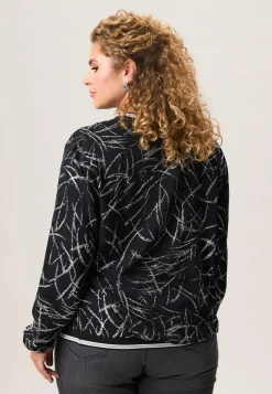 Discount Miss Etam Blouse print zwart zilver Multi silver