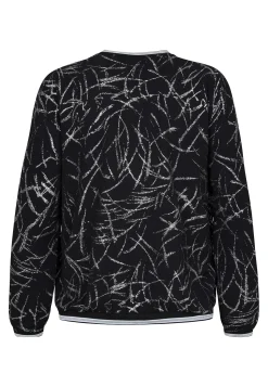 Discount Miss Etam Blouse print zwart zilver Multi silver