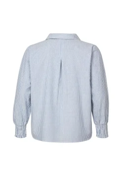 Miss Etam Blouse streep blauw Multi parelblauw