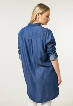 Best Miss Etam Blouse tencel blauw Medium denim