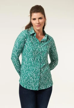 Discount Miss Etam Blouse travel print groen Multi Emerald