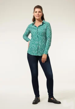 Discount Miss Etam Blouse travel print groen Multi Emerald