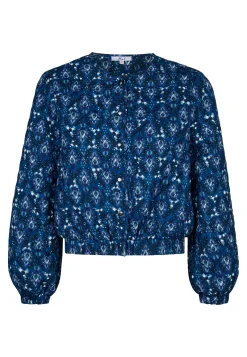 Outlet Miss Etam Bomber padded print blauw Multi cyan