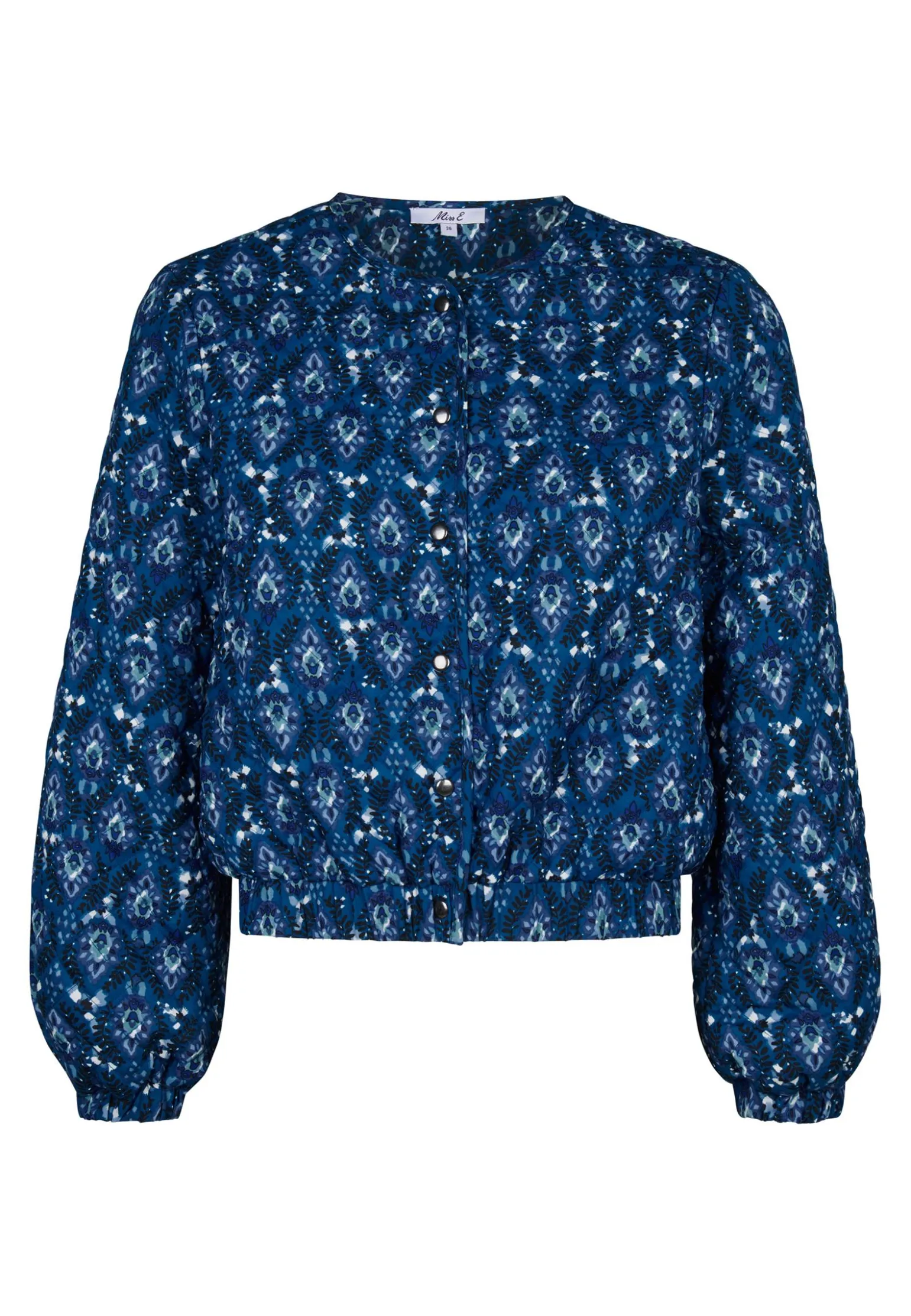 Outlet Miss Etam Bomber padded print blauw Multi cyan
