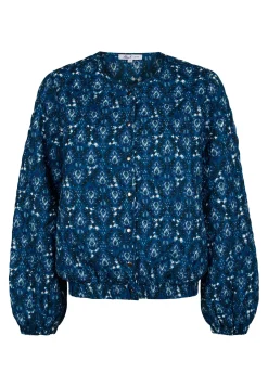 Outlet Miss Etam Bomber padded print blauw Multi cyan