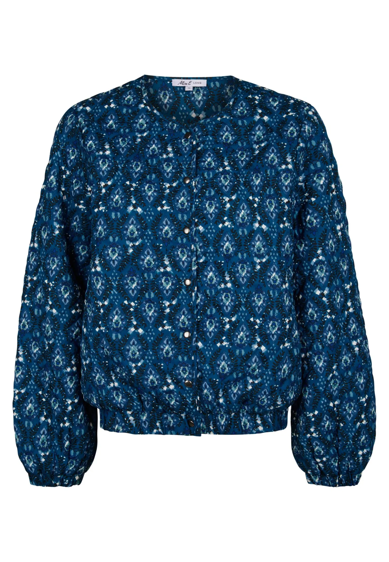 Outlet Miss Etam Bomber padded print blauw Multi cyan