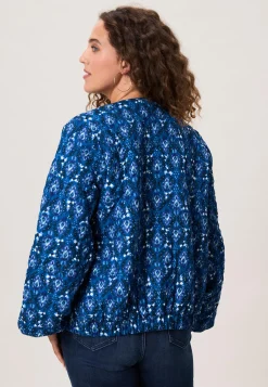 Outlet Miss Etam Bomber padded print blauw Multi cyan