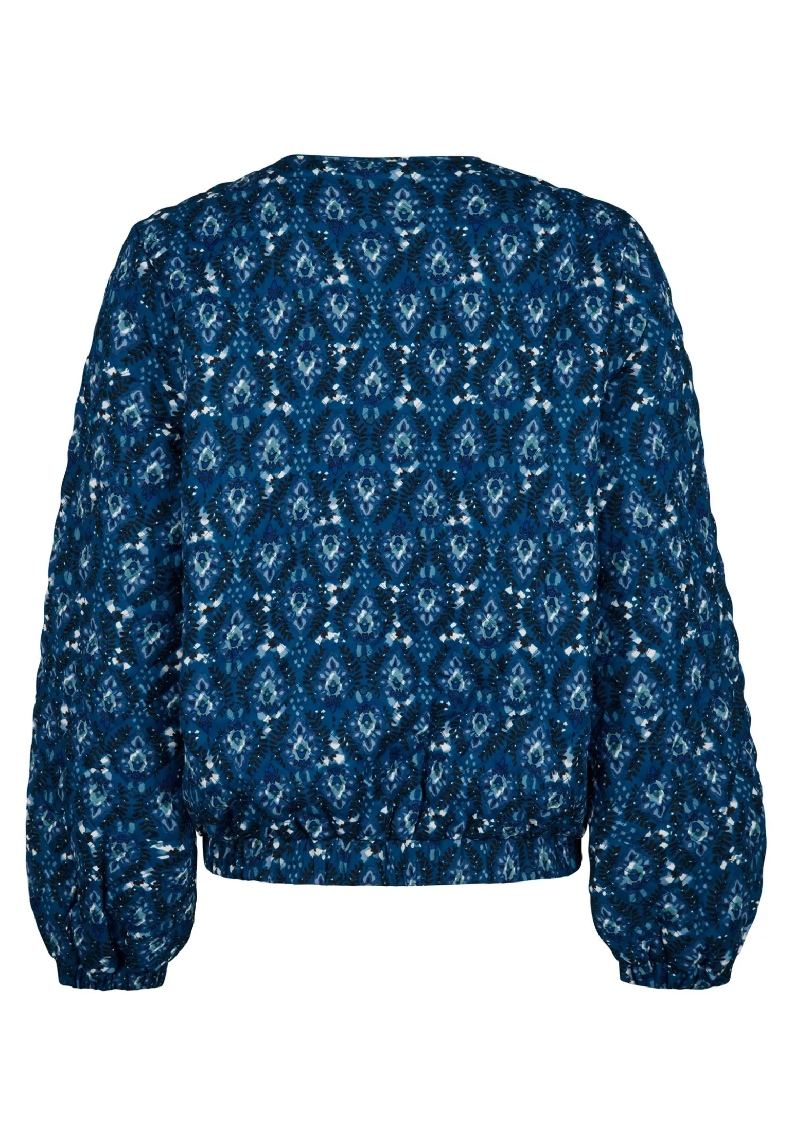 Outlet Miss Etam Bomber padded print blauw Multi cyan