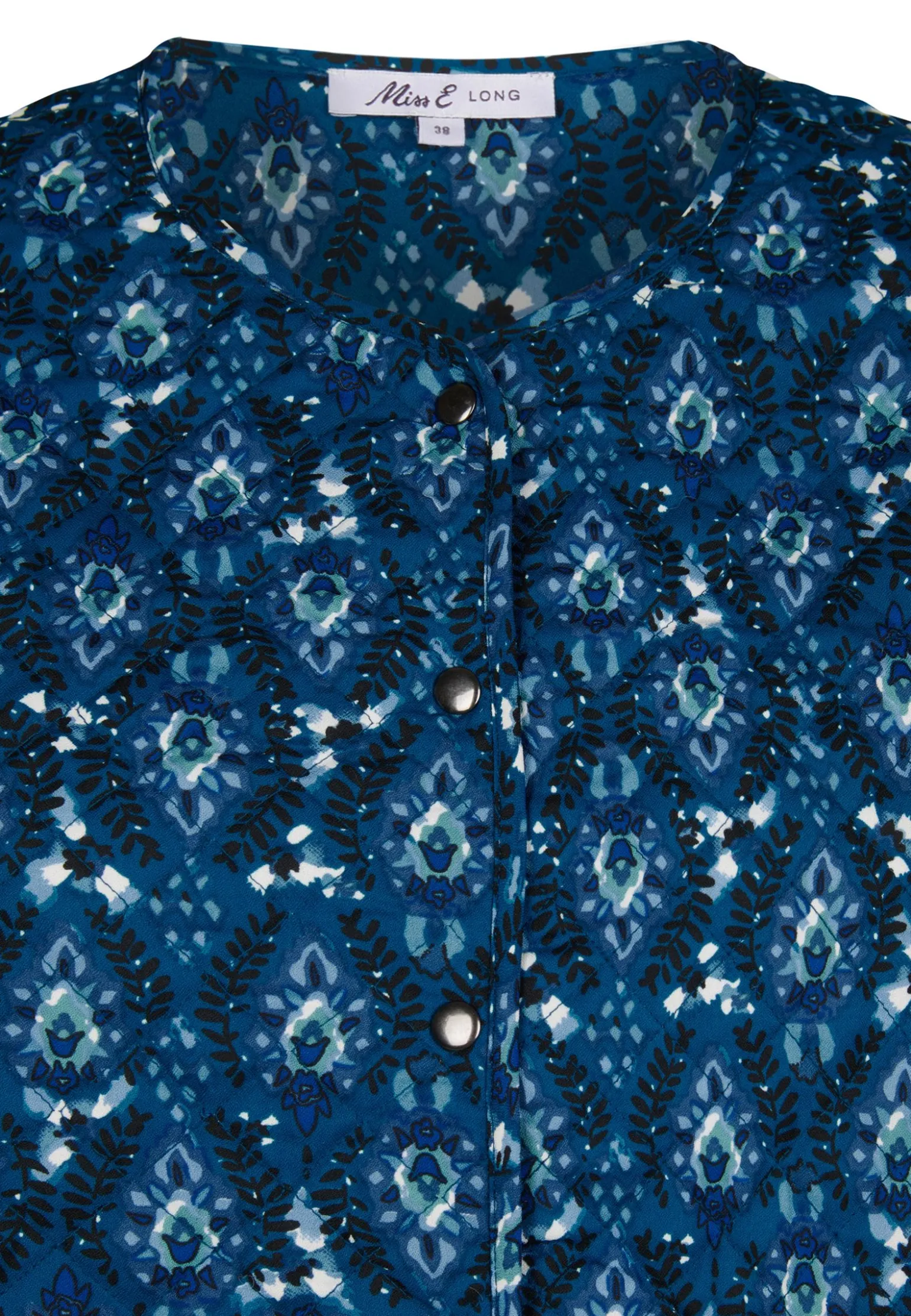 Outlet Miss Etam Bomber padded print blauw Multi cyan