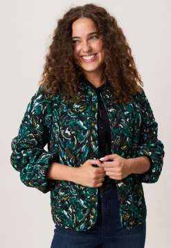 Sale Miss Etam Bomber padded print groen Multi green