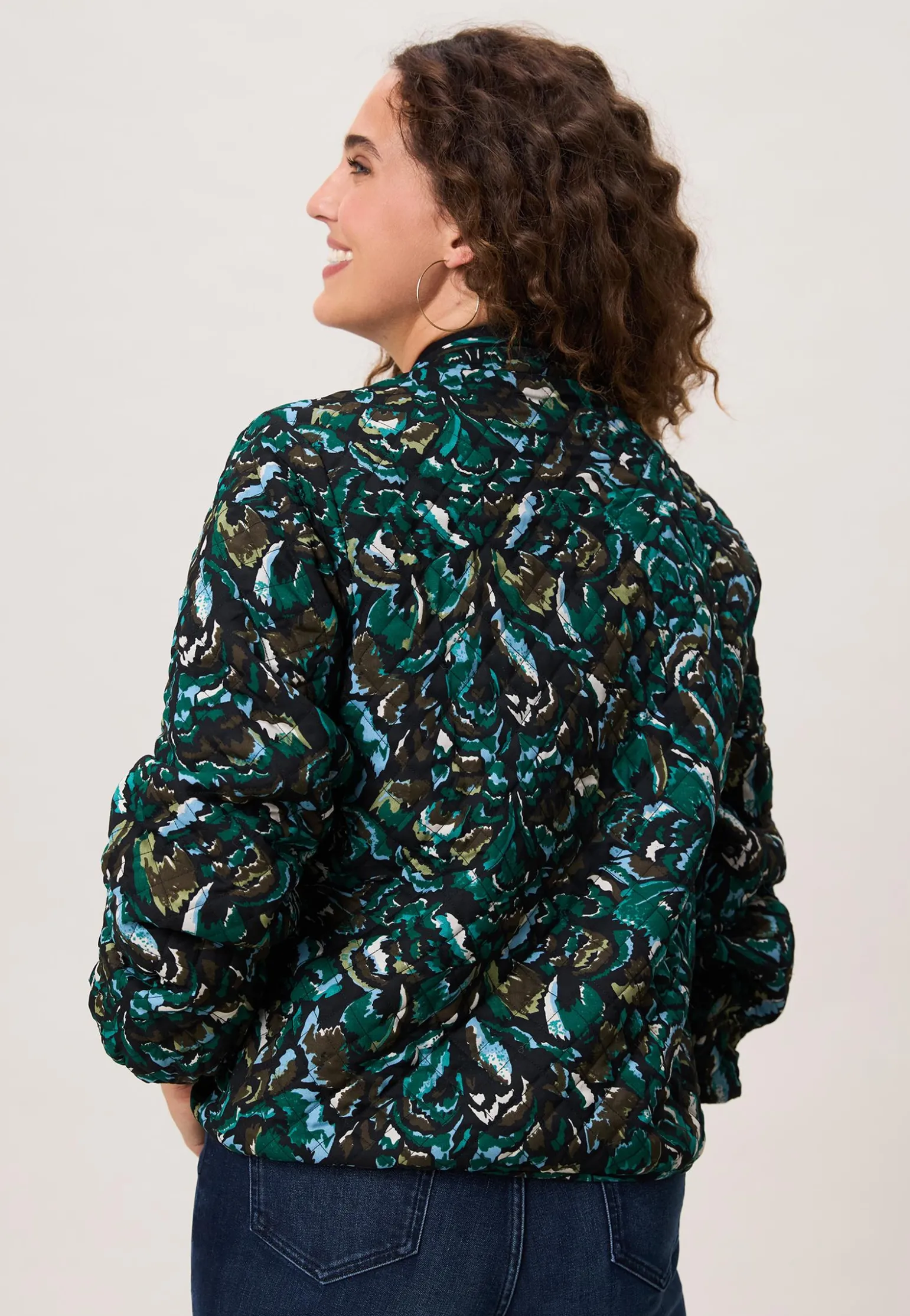 Sale Miss Etam Bomber padded print groen Multi green