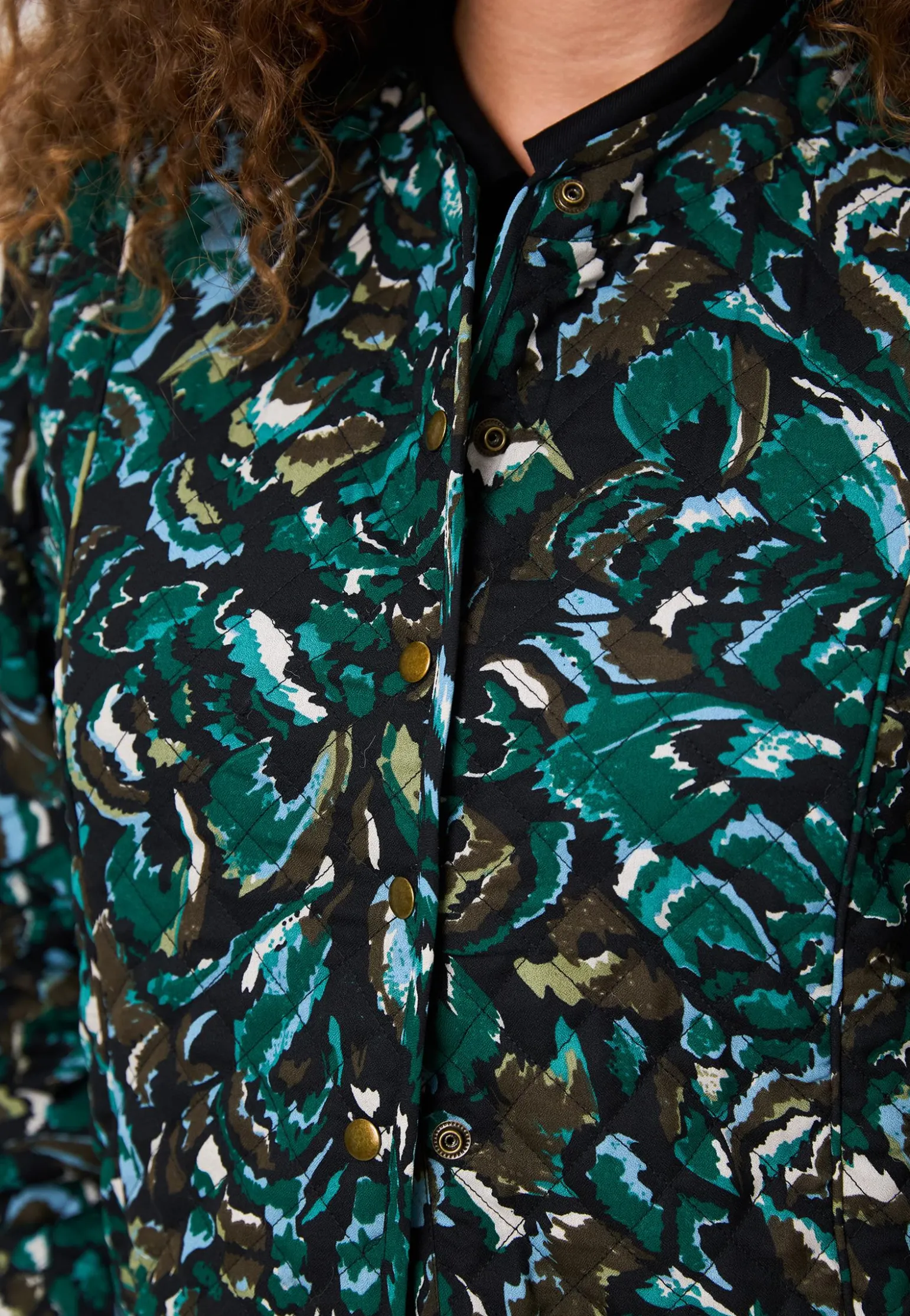 Sale Miss Etam Bomber padded print groen Multi green