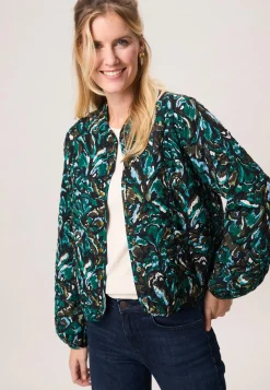Online Miss Etam Bomber padded print groen Multi green