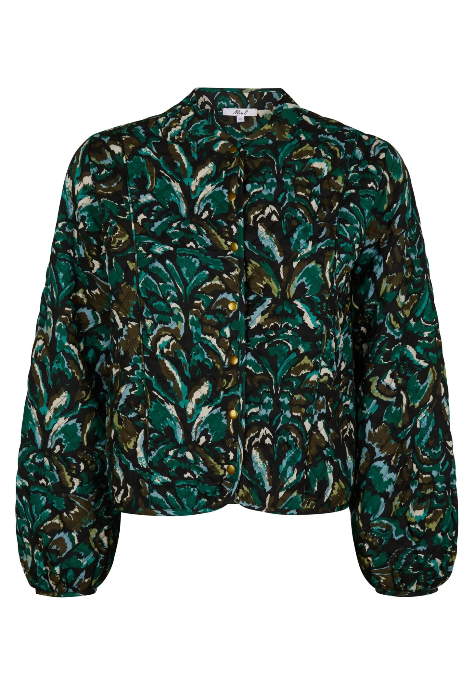 Online Miss Etam Bomber padded print groen Multi green