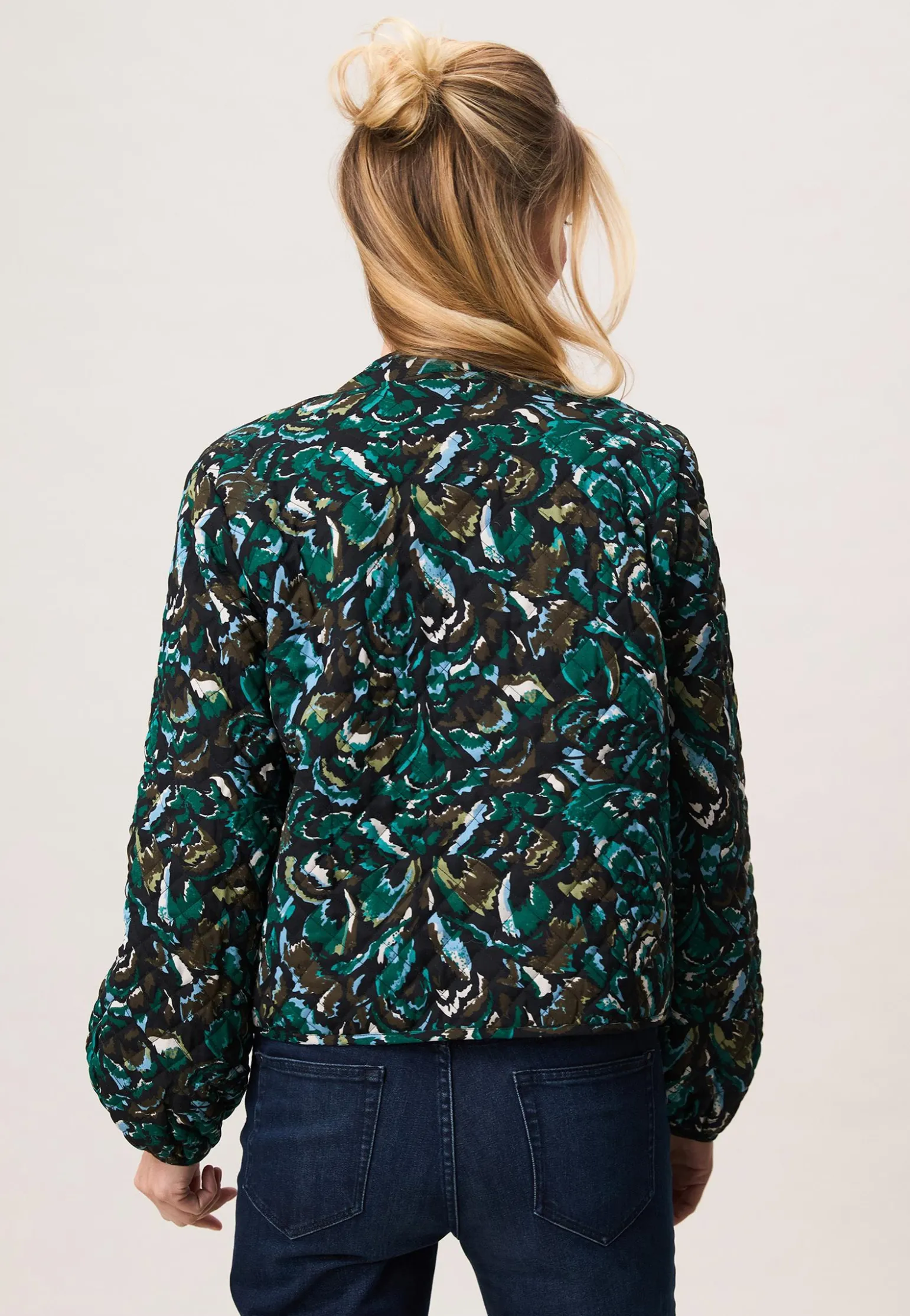 Online Miss Etam Bomber padded print groen Multi green
