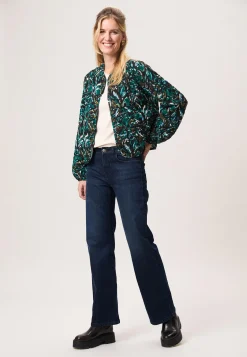 Online Miss Etam Bomber padded print groen Multi green