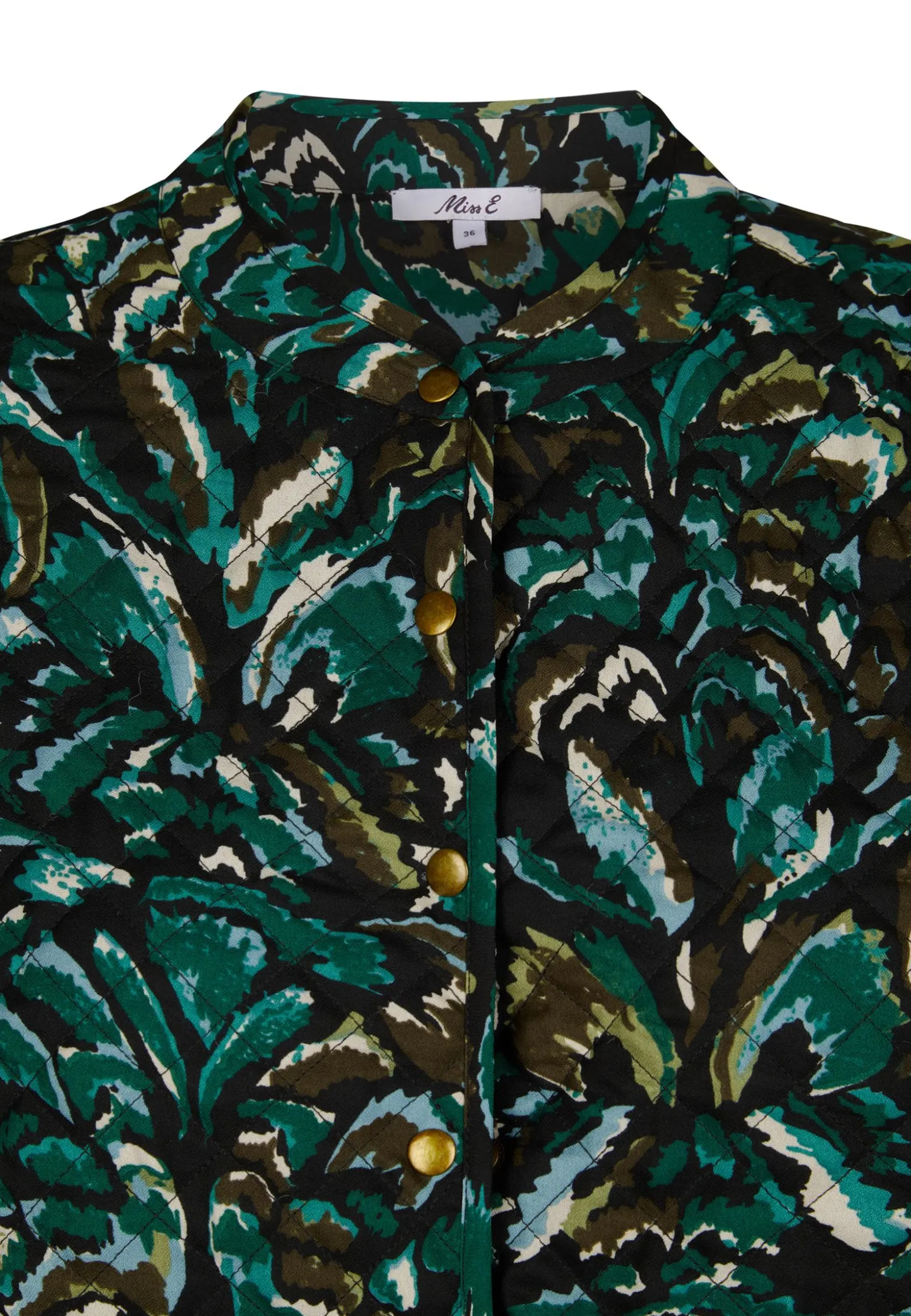 Online Miss Etam Bomber padded print groen Multi green